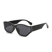 Twooo T1152 nouvelle mode courbe lentille personnalité unisexe nuances lunettes de soleil 2024