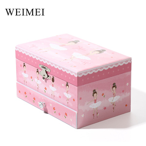 Portagioie Musicale per Bambina con Tema Ballerina Rotante, Scatola Musicale per Gioielli con Set di Gioielli - Product Image 3
