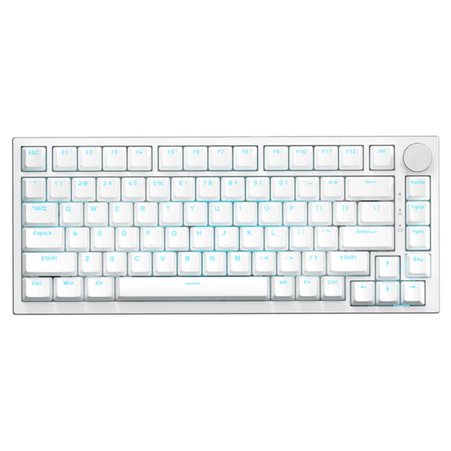 Original Ajazz AK820 Mechanical Keyboard with CNC Knob Control,75% Gasket Mount Keyboard Detachable USB Wired Gaming Keyboard