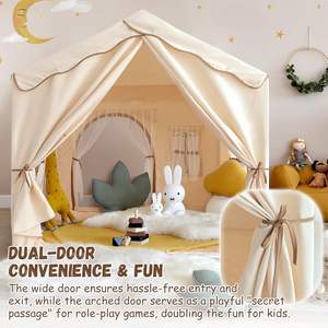 Casa de Juegos Infantil Personalizada, Resistente, para Interiores y Exteriores, de Color Beige, Tipo Carpa - Product Image 5