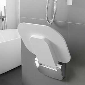 KS <b>Folding</b> Bathroom <b>Stool</b> Wall Mounted Plastic Modern Simple <b>Shower</b> Bathing Seat - Product Image 2