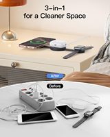 Nouvelle tendance : Chargeur de bureau pliable magnétique 3-en-1 à charge rapide PD Type-C 15W pour Apple Watch et autres appareils