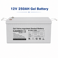 Batterie solaire au gel plomb-acide 12V 250AH à longue durée de vie pour une large gamme d'applications solaires