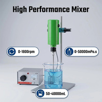 Agitador Eléctrico de Techo AM300L-P de 300W y 40L, Mezclador Digital para Mezclas Industriales Químicas de Alta Viscosidad (50000mPa.s)