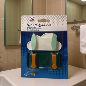 Suction Cup Hook Set 2Pc With 4 Hooks 2.5Kg Capacity For Wall Mounting - Product Image 2