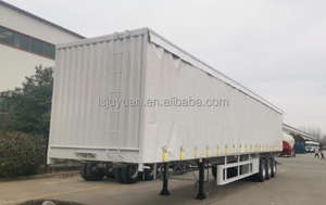 Remolque de Carga Abierta de 3 Ejes y 40 pies, Remolque de Caja de Tres Ejes de Servicio Pesado, Semirremolque de Acero de Carrocería Cerrada a Bajo Precio - Product Image 6