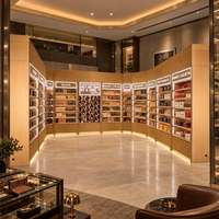 Armoire à cigares en bois de cèdre espagnol avec humidificateur, lumière LED, humidor à cigares, grande capacité, armoire de présentation de cigares
