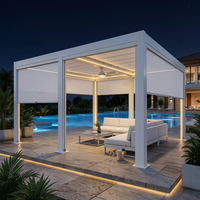 Kit de pergola en aluminium tout-en-un avec plancher en composite WPC assorti pour une rénovation complète de l'aménagement paysager de la cour