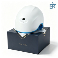 Casque professionnel 2-en-1 en plastique ABS à énergie photonique 655nm 850nm pour la restauration capillaire, rechargeable et portable