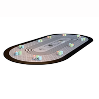 Tapis de Poker Texas Ovale 70x140cm Nappe Baccarat Impression Personnalisée Tapis de Poker Texas en Néoprène