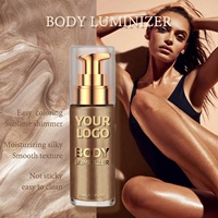 Bronzer scintillant personnalisé par le fabricant, illuminateur corporel, huile illuminante pour une peau éclatante, résistante à l'eau