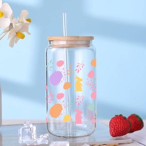 Calcomanías Personalizadas de Huevos de Conejito de Pascua con Protección UV, Resistentes al Agua, con Diseño Floral, Transferencias Termoadhesivas para Tazas, Botellas, Manualidades, Muebles y Bricolaje - Product Image 4