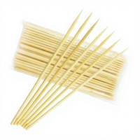 Brochettes de fruits en bambou jetables en gros, bâtonnets biodégradables, vaisselle écologique, personnalisables pour le camping et la cuisine