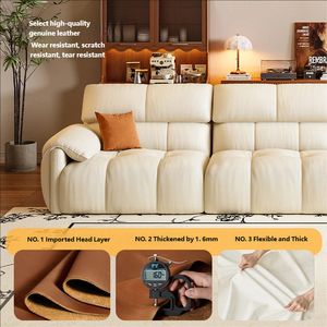 Sofá Modular Eléctrico <span class=keywords><strong>de</strong></span> Cuero <span class=keywords><strong>de</strong></span> Lujo Moderno, <span class=keywords><strong>de</strong></span> 3 Plazas, Diseño Plegable Ecológico, Convertible, con Reposapiés, para Cine en Casa - Product Image 3