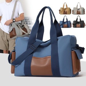 Sac fourre-tout en toile durable à grande capacité avec logo personnalisé, sac à bandoulière portable avec fermeture éclair, sac à main antivol, sac de voyage - Product Image 2