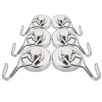 Aimant en néodyme avec crochets pivotants magnétiques Crochets magnétiques en néodyme noir pour crochets magnétiques suspendus polyvalents