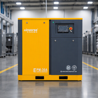 Compresseur d'air à vis lubrifié à aimant permanent à fréquence variable certifié CE ASME 30HP 22KW IP54 Airking