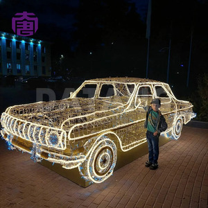 ไฟประดับตกแต่งรูปรถยนต์คริสต์มาสกลางแจ้ง แบบ 3 มิติ LED กันน้ำ สำหรับตกแต่งถนนและลานกว้าง - Product Image 2