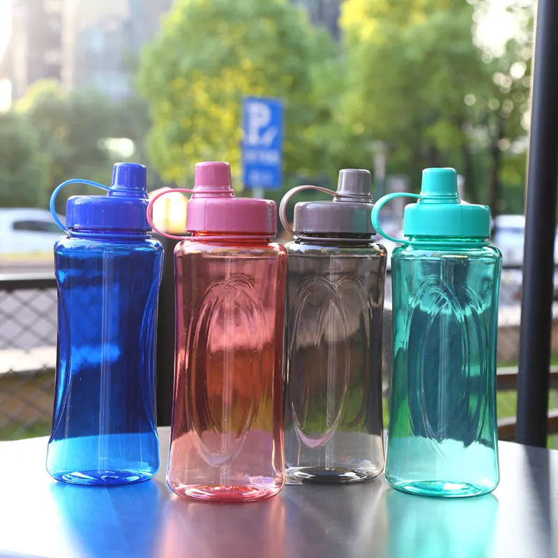 Custom Kleur Capaciteit Gemakkelijk Nemen Clear School Grote Water Flessen Met Deksel