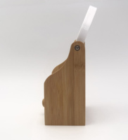 HANXIN — miroir de maquillage Portable en bois bambou, écologique, personnalisé, loupe, avec rangement de bijoux, Portable, 1 pièce