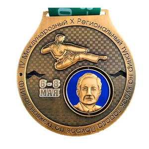 Medalla de baloncesto deportiva 3D de recuerdo de premio de aleación de zinc personalizada - Product Image 3