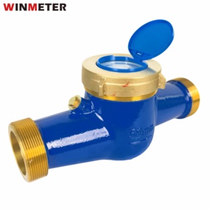 Hoogwaardige DN15-DN50 Klasse B messing multi-jet droge type schijfroer externe regeling CE gecertificeerde huishoudelijke waterstroommeter - Product Image 1