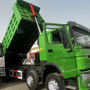 Trung Quốc sinotruk HOWO màu xanh lá cây sử dụng 8*4 12 bánh xe với phong cách đặc biệt được thực hiện để đặt hàng tipper xe tải để bán.