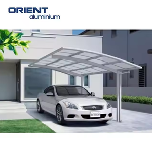 Abri d'auto moderne en aluminium en porte-à-faux à <span class=keywords><strong>double</strong></span> <span class=keywords><strong>pente</strong></span> - Product Image 1