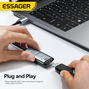 Câble <span class=keywords><strong>adaptateur</strong></span> convertisseur USB Type C vers <span class=keywords><strong>HDMI</strong></span> Essager ES-OTG23 pour smartphone vidéo 8K 60Hz 4K pour téléviseur, ordinateur portable, moniteur, téléphone - Product Image 3