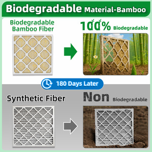 <b>Air</b> <b>Purifier</b> 20*20*2 MERV8 Manufacturer Pocket Hepa Bamboo Fiber Filter Fiber HVAC - Product Image 6