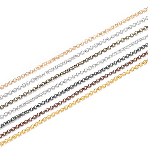 Metal <b>Chain</b> For Necklace Making O Ring <b>Cross</b> Thin Thick Circle Iron Jewelry Findings DIY Accessories AC0649 - Product Image 4