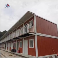 Maison-conteneur préfabriquée de 20 pieds, double couche, étanche, style sud-est asiatique
