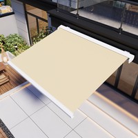 Auvent de terrasse motorisé à cassette intégrale, rétractable et pliable, pour véranda extérieure