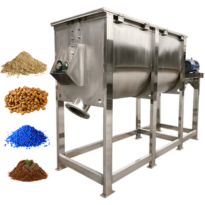 Máy trộn thức ăn gia cầm công nghiệp hai băng tải bằng thép không gỉ 1000L nằm ngang - Product Image 3