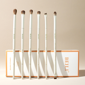 Juego de 6 Brochas de Maquillaje de Ojos Sintéticas BEILI para Difuminar y Detallar Sombras de Ojos - Product Image 1