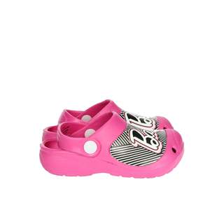 Zuecos para niñas Barbie, diseño a rayas fucsia, zapatos ligeros y cómodos para niños - Product Image 4