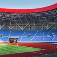 Structure en acier préfabriquée sur mesure pour terrain de tennis, bâtiment de stade, installation facile, structure métallique
