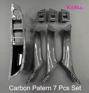 Venta al por mayor de fábrica manija interior de fibra de carbono manija de <span class=keywords><strong>puerta</strong></span> Interior para F10 F11 BMW 5 Series reposabrazos cubierta embellecedora 7 Uds conjunto - Product Image 2