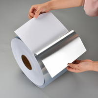 Gebürstetes Silber Inkjet Laser Jet Blank Selbst klebende Etiketten Hochglanz Vinyl PET Etiketten rolle