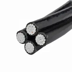 Conductor de aluminio XLPE con aislamiento de servicio trenzado Caída de aluminio eléctrico Cable Abc de bajo voltaje