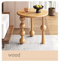 Table basse en bois massif noyer, petite, mobile, minimaliste, moderne et simple, pour salon, appartement ou balcon
