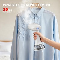 Défroisseur Vapeur Électrique Portable Mini, Fer à Repasser Vapeur à Main pour Vêtements Plats et Suspendus avec Brosse Vapeur pour Détacher les Plis