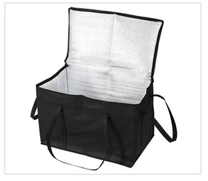 大容量 食料品トート 再利用可能 保冷保温 ショッピングバッグ ピザ・食品配送用 断熱クーラーバッグ 食事・缶・氷向け - Product Image 6