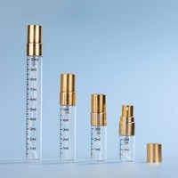 2ml 3ml 5ml 10ml Vaporisateur de parfum en verre Échantillon de parfum de carte Tube à essai de 2ml Mini échantillon de parfum Flacons en verre avec échelle