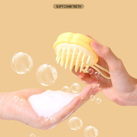 Brosse de massage capillaire magique en silicone pour hommes, femmes et enfants, compacte, résistante à la chaleur, peigne pour cuir chevelu avec manche en ABS et poils en plastique