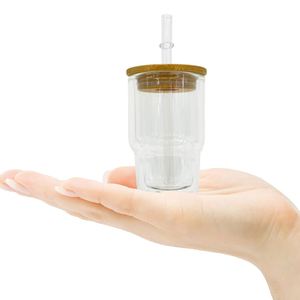 Vaso de Vidrio Transparente de 3oz para Bebidas, Vaso de Doble Pared Preperforado de 3oz, Mini Vaso de Vidrio para Café con Diseño de Bola de Nieve - Product Image 3
