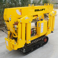 Mini-grue araignée sur chenilles de 10 tonnes à haute stabilité avec système de nivellement automatique et limiteur de couple de sécurité