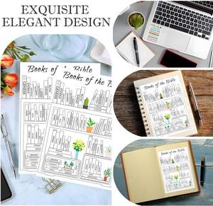 Étiquettes de suivi de lecture biblique, autocollants brillants imperméables, anti-UV, réutilisables et écologiques pour l'étude biblique, fournitures d'étude biblique - Product Image 2