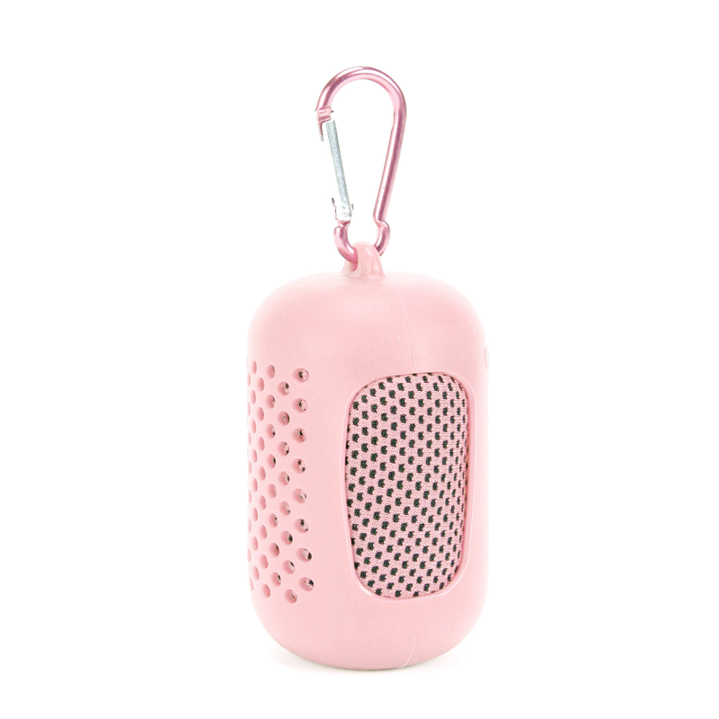 Serviette rose avec étui