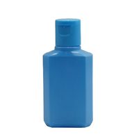 Flacon plat en PET de 60 ml avec bouchon à clapet, conteneur portable format d'essai pour sérum et shampoing cosmétiques